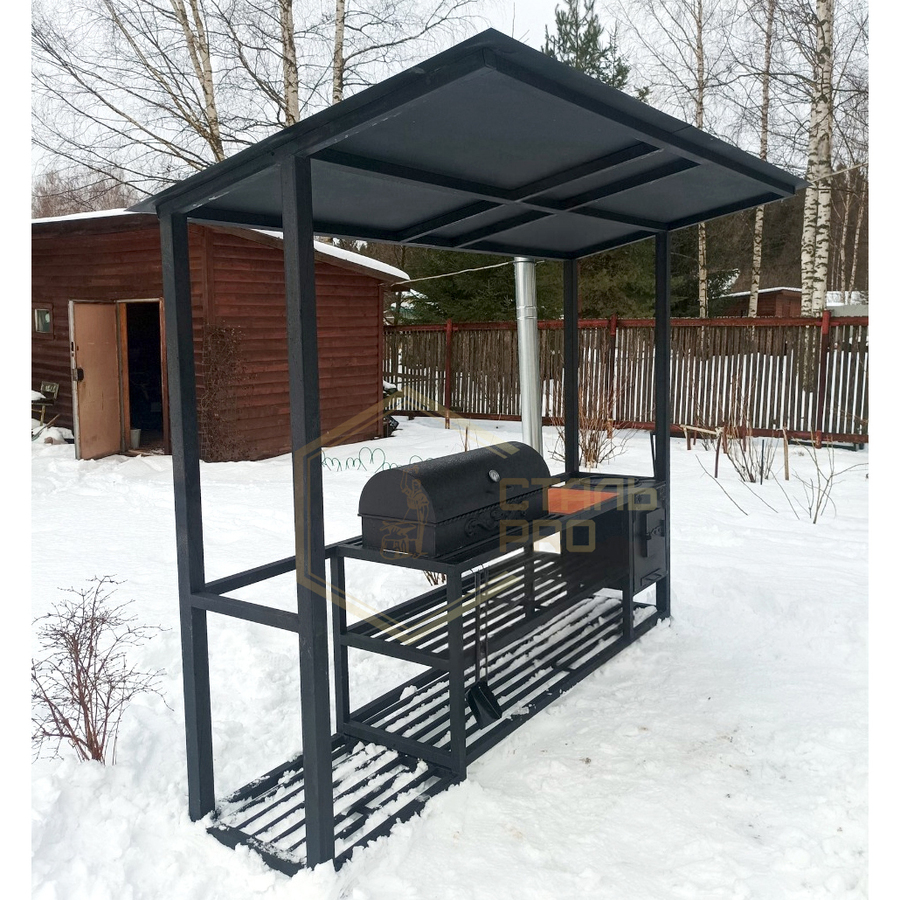 Лофт мангал с местом под тандыр "Кливленд"