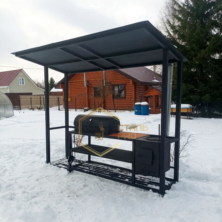Лофт мангал с местом под тандыр "Кливленд"