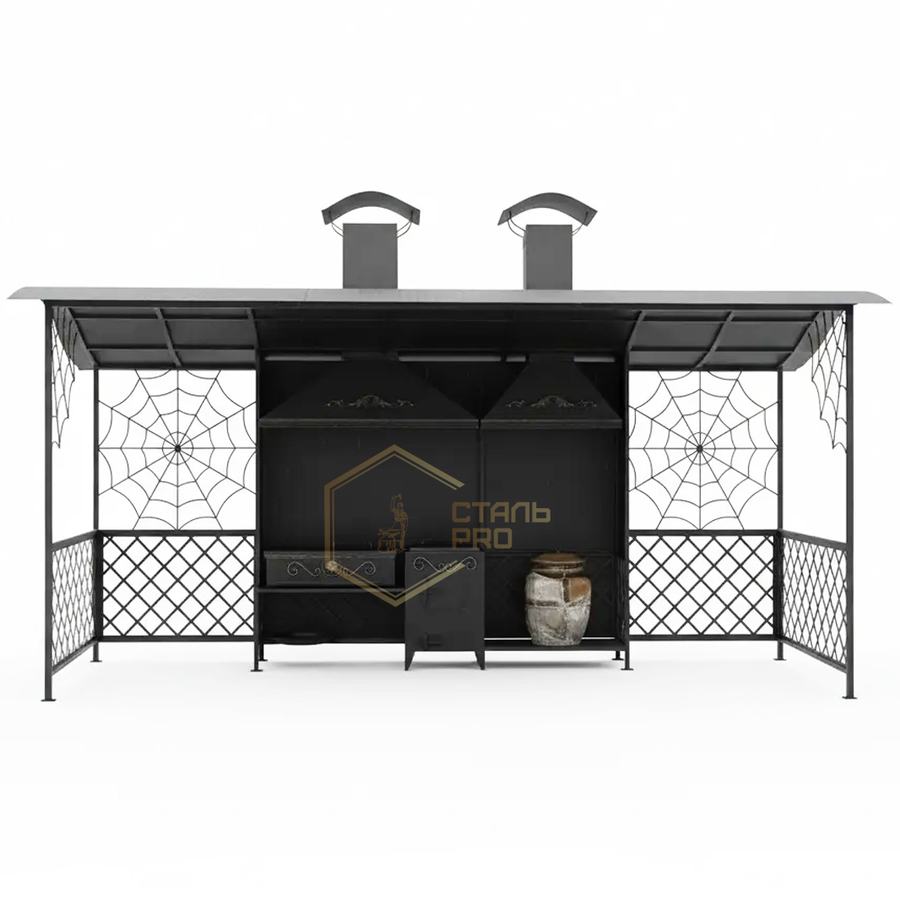 Беседка с мангалом "Летний дождь"